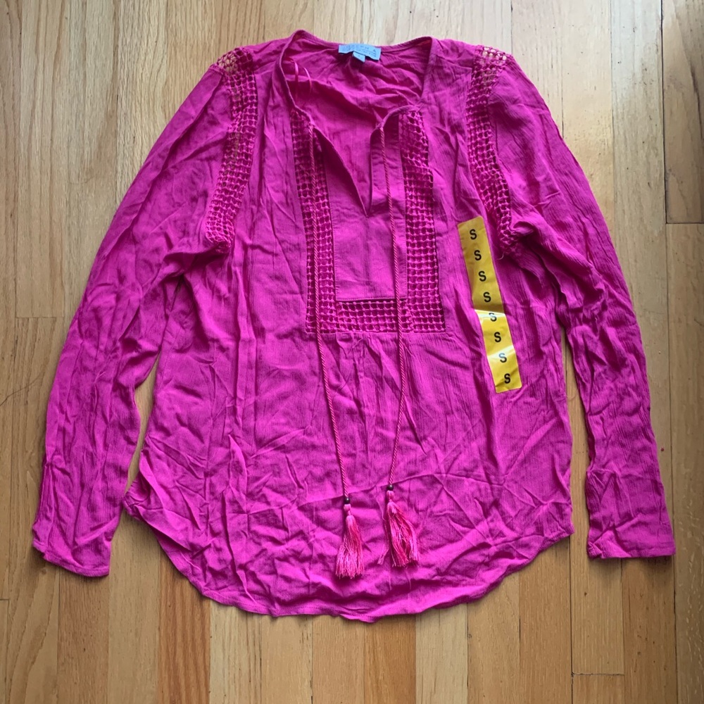 NWT Joseph A // Boho Tunic style blouse //  Sz SM